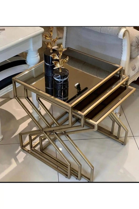 Metal Golden coffee table luxury table