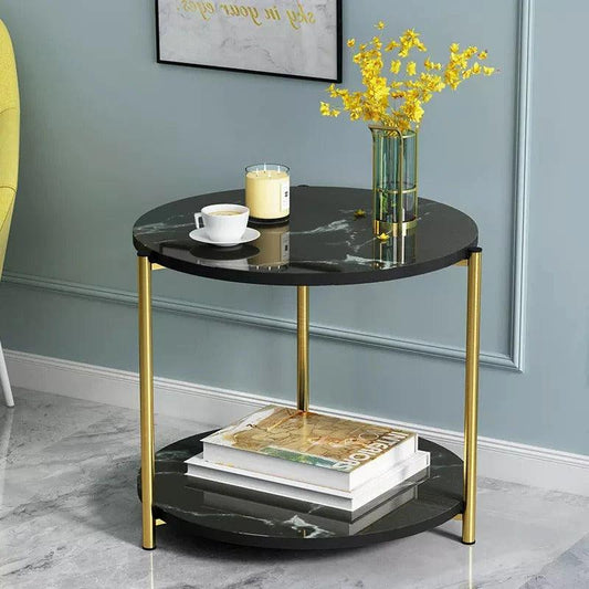 Luxury Double Layer Round Shape Coffee Table