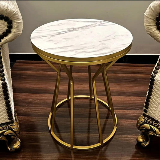 Coffee Table Wooden Top Metal Iron Base